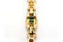 Bracelet Bracelet contemporain en or jaune 18 carats, émeraudes et diamants 58 Facettes B727