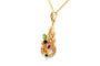 Pendentif Pendentif contemporain en or jaune 18 carats, pierres multiples et diamants 58 Facettes 22832