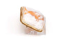 Broche Art Nouveau en or jaune 14 carats et camée coquillage 58 Facettes 22921