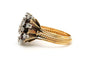 Bague 49 Bague des années 50 en or jaune 18 carats, diamants taille brillant 58 Facettes 22899