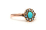Bague 52 Napoléon III - Bague en or jaune, perles et turquoise 58 Facettes 23013