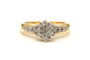 Bague 50 Bague contemporaine en or jaune 18 carats et diamants taille brillant 58 Facettes 19454
