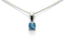 Pendentif contemporain en or blanc 18 carats et topaze 58 Facettes 22888