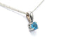 Pendentif contemporain en or blanc 18 carats et topaze 58 Facettes 22888