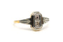 Bague 55 Art déco - Bague en or jaune et blanc 18 carats et diamants 58 Facettes B768