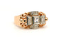 Bague 54 Bague Art Déco en or jaune et blanc 18 carats sertie de zirconiums 58 Facettes B769