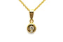 Pendentif Pendentif contemporain en or jaune 18 carats avec diamants taille brillant (0,065 ct) 58 Facettes B771