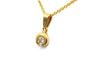 Pendentif Pendentif contemporain en or jaune 18 carats avec diamants taille brillant (0,065 ct) 58 Facettes B771
