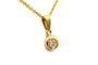 Pendentif Pendentif contemporain en or jaune 18 carats avec diamants taille brillant (0,065 ct) 58 Facettes B771