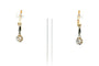 Boucles d'oreilles Boucles d'oreilles Art déco en or jaune 18 carats et saphirs blancs 58 Facettes B773