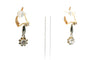 Boucles d'oreilles Boucles d'oreilles Art déco en or jaune 18 carats et saphirs blancs 58 Facettes B773