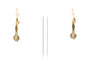 Boucles d'oreilles Boucles d'oreilles Art déco en or jaune 18 carats et saphirs blancs 58 Facettes B773