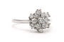 Bague 55 Bague contemporaine en or blanc 18 carats et diamants 0,56 ct 58 Facettes 23104