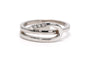 Bague 54 Bague contemporaine en or blanc et diamants taille brillant 58 Facettes B755