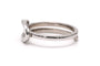 Bague 54 Bague contemporaine en or blanc et diamants taille brillant 58 Facettes B755