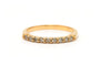 Bague 51 Alliance demi-américaine en or jaune 18 carats et diamants 58 Facettes 23232