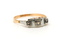 Bague 56 Art Déco - Bague en or jaune et blanc 18 carats et diamants 58 Facettes 23351