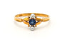 51 Art Nouveau - Bague en or jaune 14 carats, saphir et perles 58 Facettes 23299