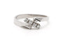 51 Bague contemporaine en or blanc 18 carats et diamants 0,1 ct 58 Facettes 23339