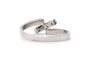 51 Bague contemporaine en or blanc 18 carats et diamants 0,1 ct 58 Facettes 23339