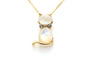 Pendentif Pendentif contemporain en or jaune, nacre et diamants 58 Facettes B800