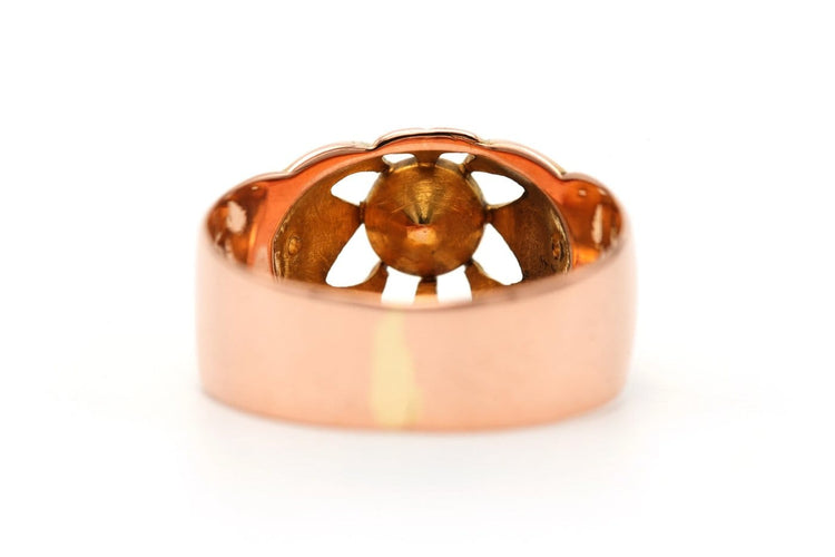 55 Art Déco - Bague en or jaune 18 carats et diamant taille rose 58 Facettes B804