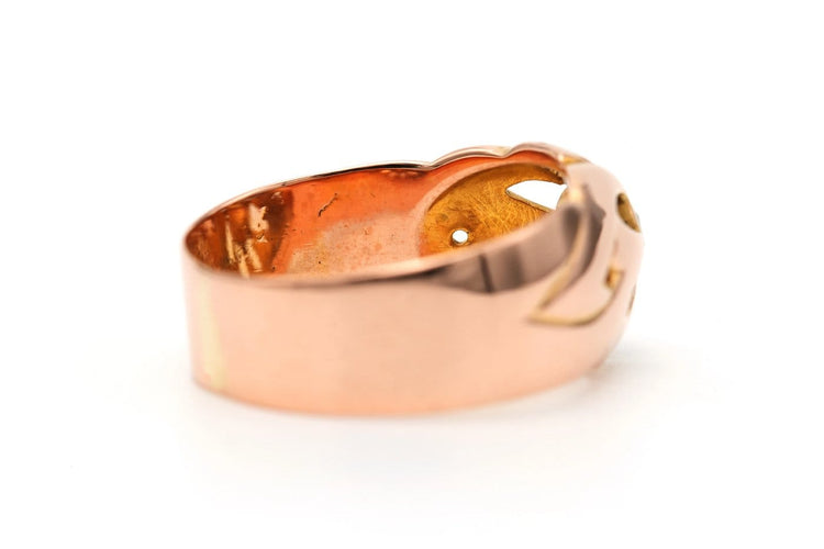 55 Art Déco - Bague en or jaune 18 carats et diamant taille rose 58 Facettes B804