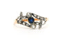 Bague 56 Bague Art Nouveau en or jaune et blanc 18 carats, saphir et diamants 58 Facettes 23385
