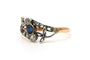 Bague 56 Bague Art Nouveau en or jaune et blanc 18 carats, saphir et diamants 58 Facettes 23385