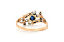 Bague 56 Bague Art Nouveau en or jaune et blanc 18 carats, saphir et diamants 58 Facettes 23385