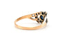Bague 56 Bague Art Nouveau en or jaune et blanc 18 carats, saphir et diamants 58 Facettes 23385