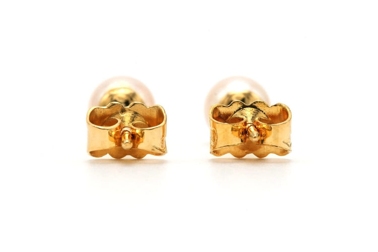 Boucles d'oreilles en or jaune 18 carats et perles 58 Facettes 23332