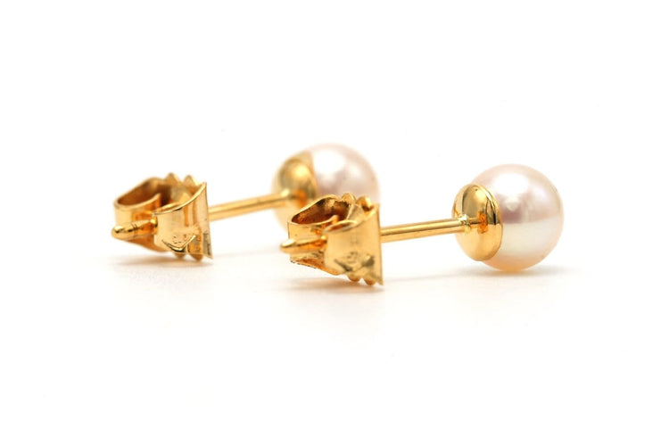 Boucles d'oreilles Boucles d'oreilles en or jaune 18 carats et perles 58 Facettes 23332