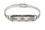 Bracelet Art Déco - Bracelet en or blanc, perles et diamants 58 Facettes 23417