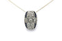 Pendentif Pendentif Art déco en or blanc 18 carats, saphirs et diamants taille brillant 58 Facettes 23414