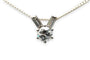 Pendentif Pendentif des années 70 en or blanc 18 carats, diamants taille baguette et diamant taille ancienne 58 Facettes 23415