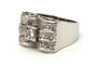 Bague 52 Art Déco - Bague en or blanc 18 carats et diamants 58 Facettes 23386