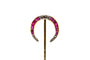 Broche Broche Art nouveau en or jaune 18 carats, rubis et diamants taille rose 58 Facettes B813