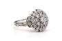 Bague 54 Bague années 50 en or blanc 18 carats, diamants taille brillant, environ 0,98 ct 58 Facettes 23501