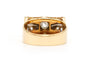 Bague 60 Art Déco - Bague en or jaune et blanc 18 carats et diamants taille rose 58 Facettes 23502