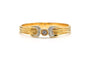 Bague 56 Bague contemporaine en or jaune 18 ct et diamant taille brillant 58 Facettes 23544