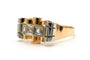Bague 56 Art déco - Bague en or jaune et blanc 18 carats et diamants 58 Facettes 22767
