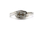 Bague 55 Bague années 70 en or blanc 18 carats et diamants 58 Facettes 23337