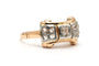 Bague 55 Art déco - Bague en or jaune 18 carats et diamants 58 Facettes B819