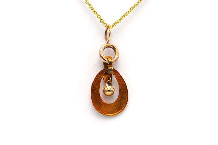 Napoléon III - Pendentif en or jaune 18 carats et perles 58 Facettes B821