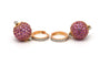 Boucles d'oreilles Boucles d'oreilles contemporaines en or rose, saphirs roses et diamants 58 Facettes 23540