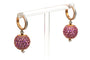 Boucles d'oreilles Boucles d'oreilles contemporaines en or rose, saphirs roses et diamants 58 Facettes 23540