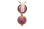 Boucles d'oreilles Boucles d'oreilles contemporaines en or rose, saphirs roses et diamants 58 Facettes 23540