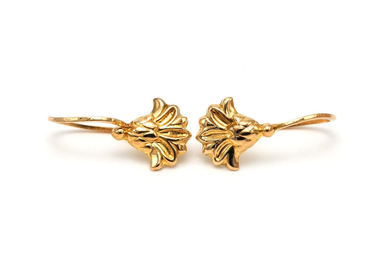 Boucles d'oreilles Art déco - Boucles d'oreilles dormeuses en or jaune 18 carats 58 Facettes B824