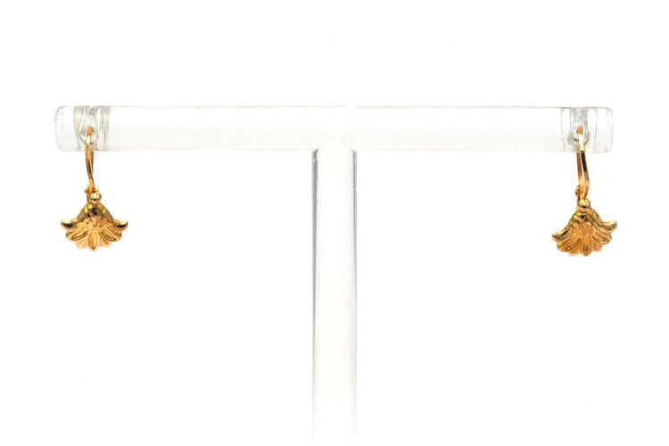 Art déco - Boucles d'oreilles dormeuses en or jaune 18 carats 58 Facettes B824